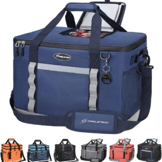 Maelstrom Collapsible Soft Cooler Bag,35/55/75 Cans Beach Cooler with Flip Top Lid, Ice Chest, Leakproof & Portable for Beach, Camping, Road Trips & Grocery Shopping